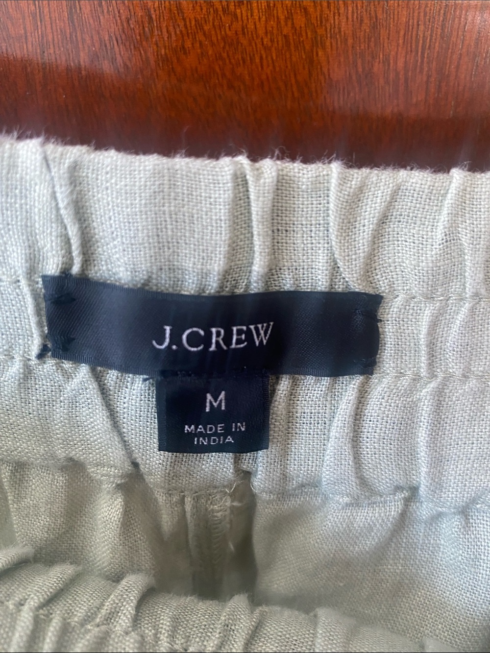 J. Crew Wide Leg Linen Blend Pants in Pale Sage Green - Picture 3 of 7